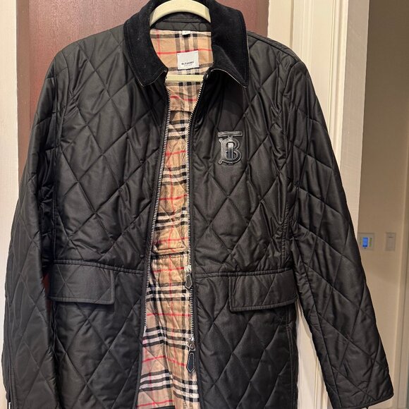 Burberry Quilted Riding Jacket Black XL - Picture 2 of 6